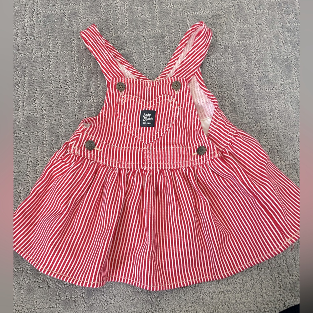 Baby B’gosh Red Overall Dress- Only worn once!
